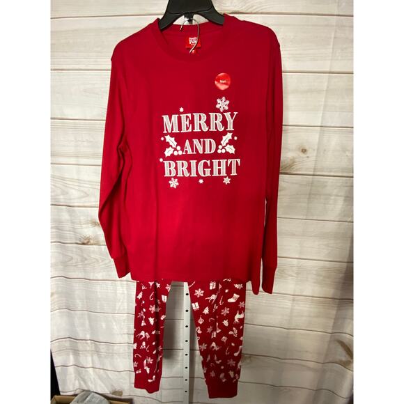 Family Pj's Other - Brand New Family PJ's Macy's Men's Size Small Red Christmas Pajama 2 Piece Set